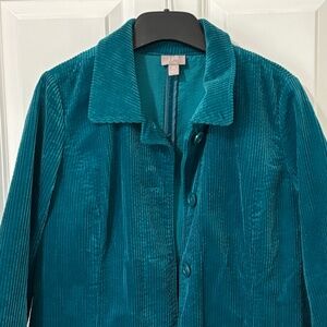 JJill teal corduroy jacket Size XS